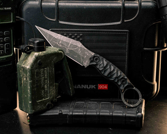 Ringed Tac Tanto- Black G10, Allen Bolts, Textured Grip