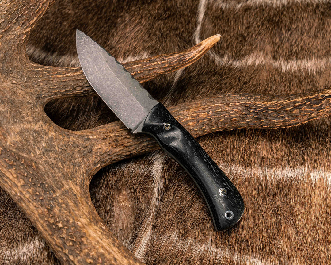 Cav Jr- Ancient Bog Oak, Mosaic Pins, Aluminum Lanyard Pin, Textured Grip