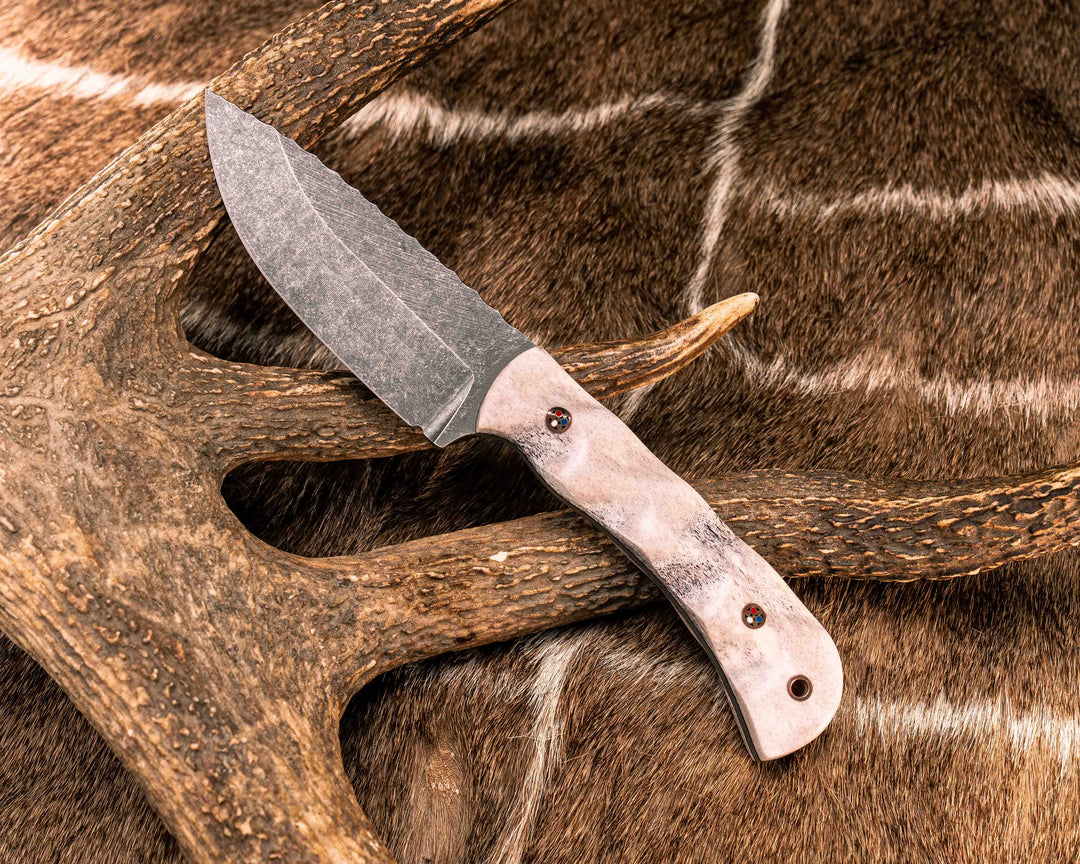 Cavner- Elk Antler, Patriot Mosaic Pins, Copper Lanyard Pin, Textured Grip