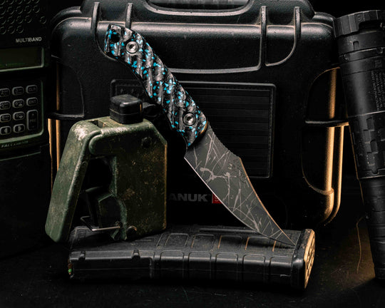 Red Cloud- Turquoise Rocky Wave Carbon, Allen Bolts, Textured Grip