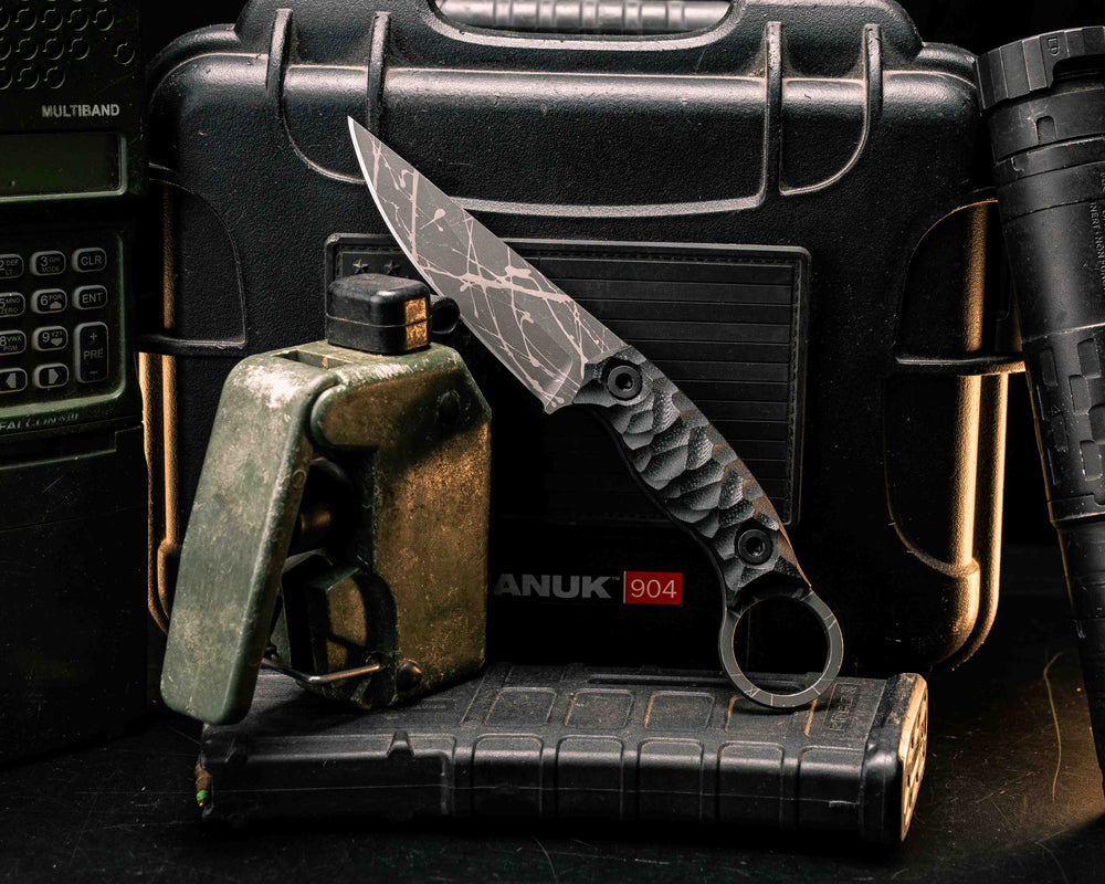 Osoraku 3" Mini - Black G10, Allen Bolts, Textured Grip
