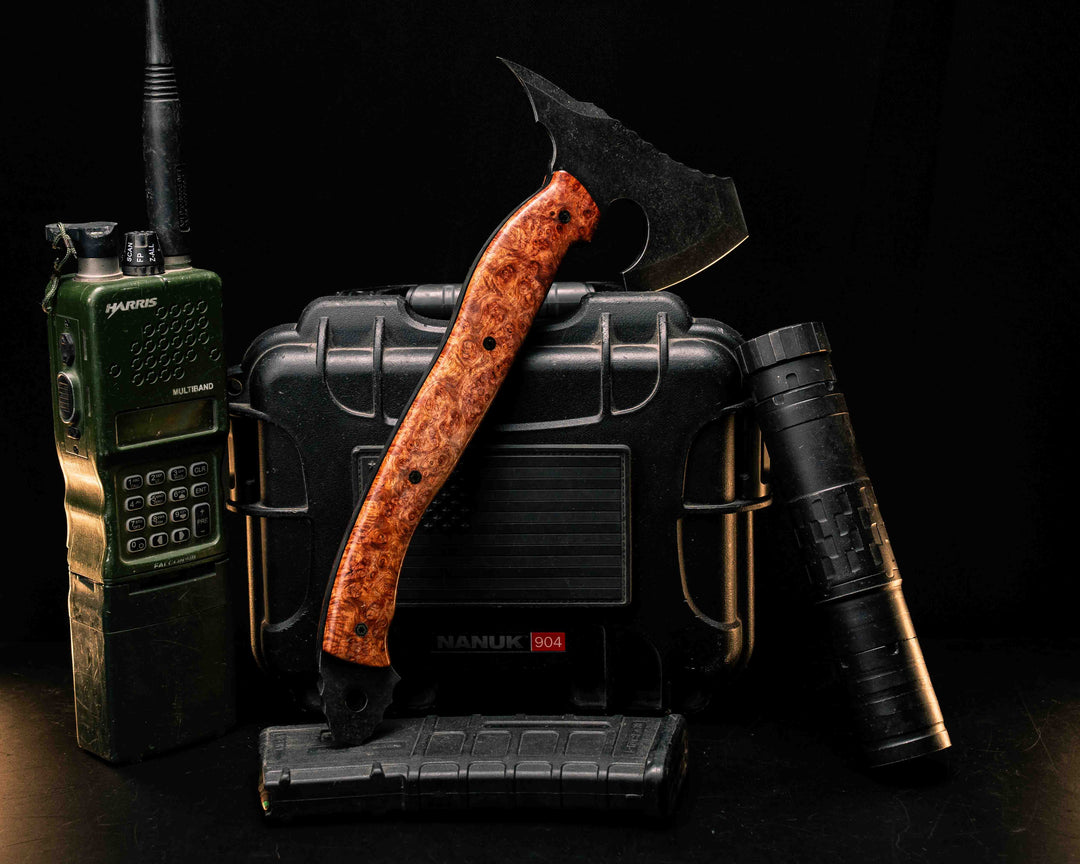 Warbird- Lion's Blood Amboyna, Mosaic Pins, Smooth Grip