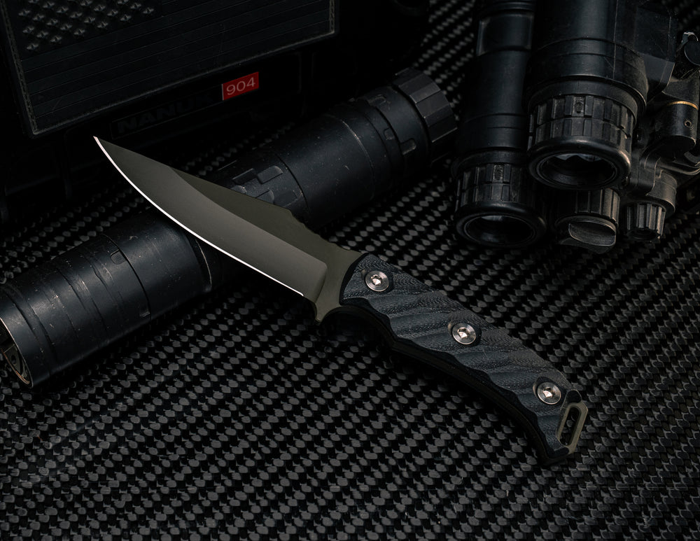 Tosahwi - Black G10, OD Green Cerakote, Ti Torx Bolts, Iron Grip