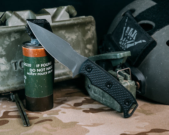 Ishi- Black G10, Allen Bolts, Checkered Grip