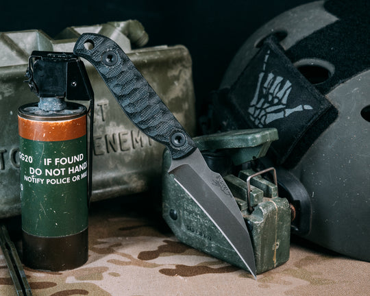 Gula Gula- Black Canvas Micarta, Allen Bolts, Chaos Grip