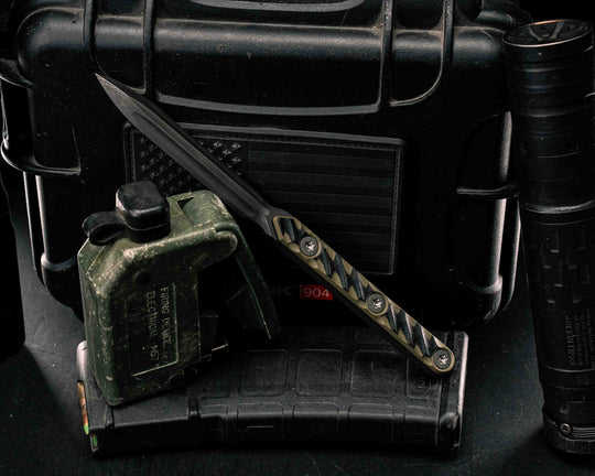 OSS Spike - Black/OD Green G10, Allen Bolts, Textured Grip