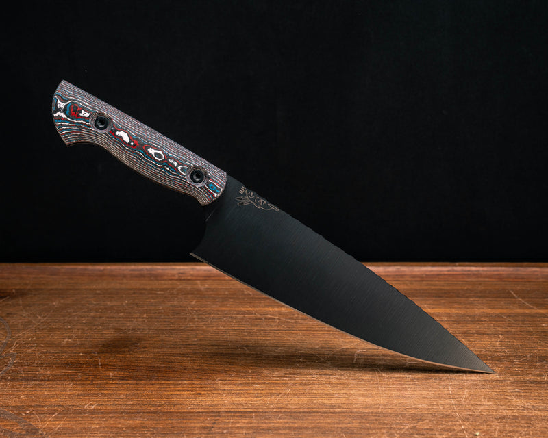 Chef Blade - Nebula FAT Carbon, Armor Black Cerakote, Allen Bolts, Smooth Grip