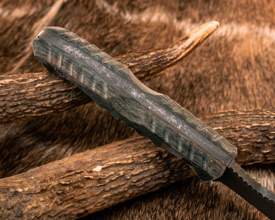 Modified Skinner- Digital Fall Camo Micarta, Mosaic Pins, Textured Grip