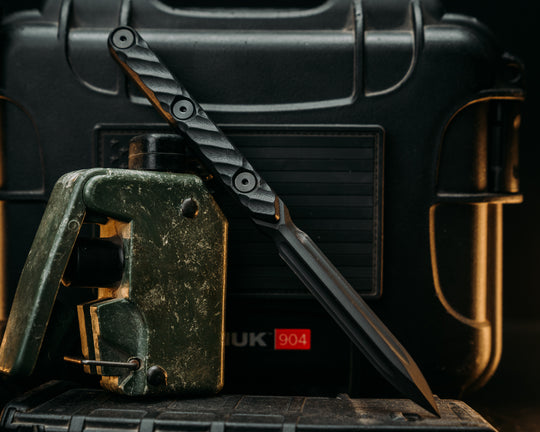 OSS Spike - Black G10, Armor Black Cerakote, Allen Bolts, Textured Grip