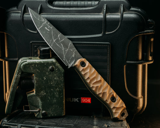 Field Knife- Coyote and OD Green G10, Allen Bolts, Textured Grip