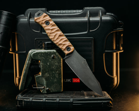 Field Knife- Coyote and OD Green G10, Allen Bolts, Textured Grip