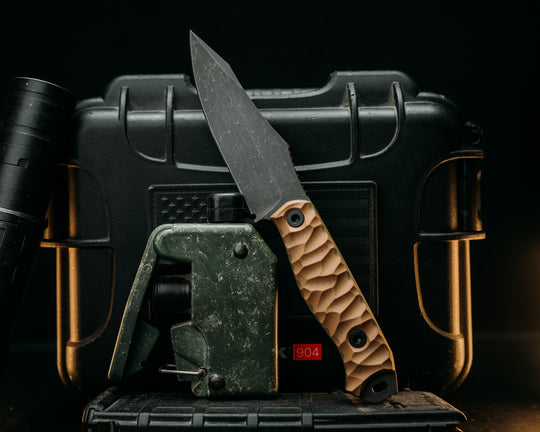 Field Knife- Coyote and OD Green G10, Allen Bolts, Textured Grip