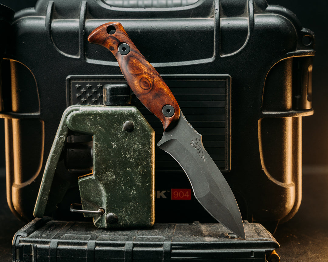 Extremis MK1 - Desert Ironwood, Allen Bolts, Hollow Lanyard Hole, Smooth Grip