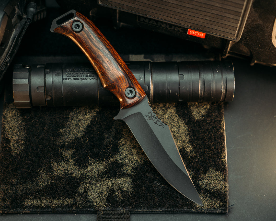 Tosahwi - Desert Ironwood, Armor Black Cerakote, Allen Bolts, Smooth Grip