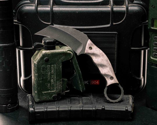 Karambito- Elk Antler, Mosaic Pins, Textured Grip