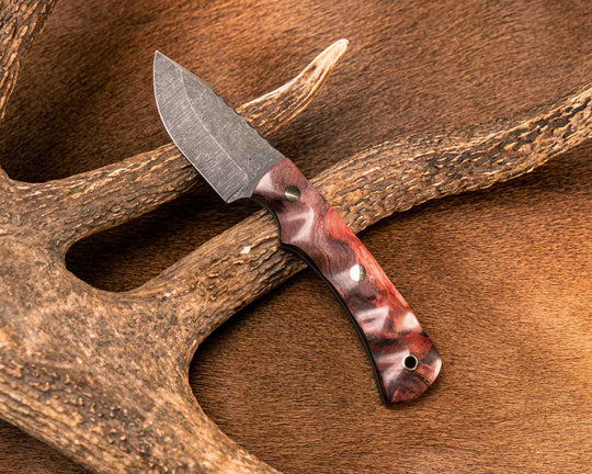 Beef Harpoon- Dyed Maple, Brass Pins, Brass Lanyard Pin, Textured Grip