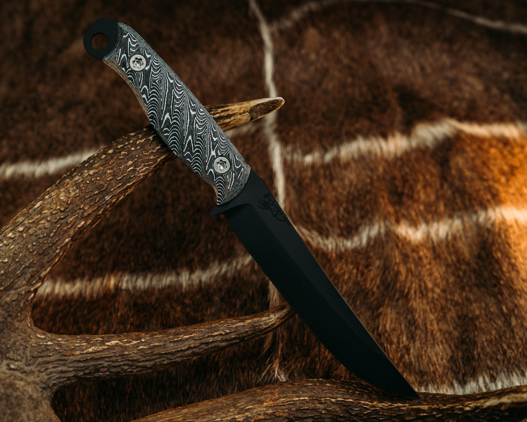 Crow Breakdown - White Storm Carbon, Armor Black Cerakote, Ti Torx Bolts, Iron Grip