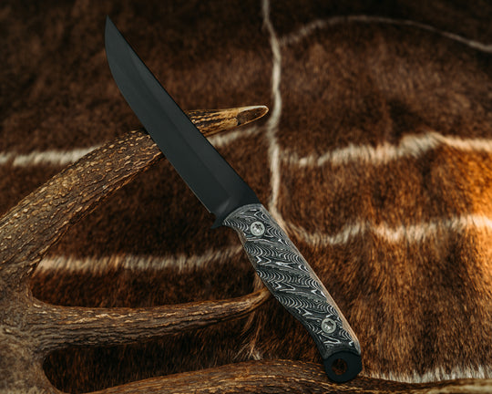Crow Breakdown - White Storm Carbon, Armor Black Cerakote, Ti Torx Bolts, Iron Grip