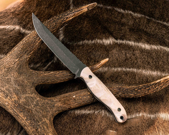 Crow Breakdown- Elk Antler, Mosaic Pins, CF Lanyard Pin, Textured Grip