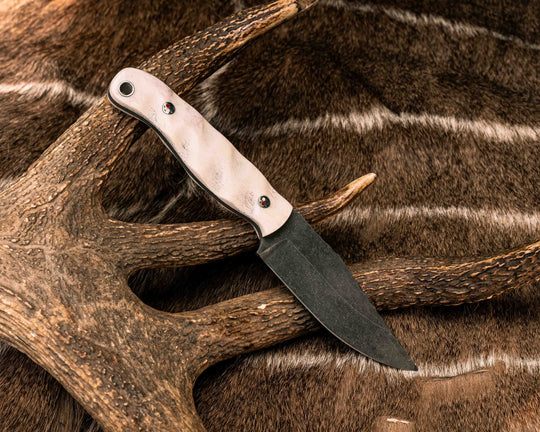 Crow Jr- Elk Antler, Patriot Mosaic Pins, Aluminum Lanyard Pin, Textured Grip