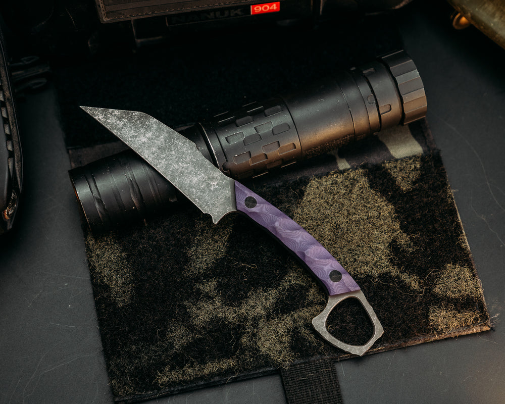 SHPOS - Purple G10, CF Pins, Chaos Grip.