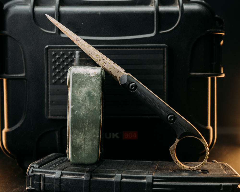 Ring Cardiac Spike - Black G10, Arid Multicam Cerakote, Allen Bolts, Smooth Grip