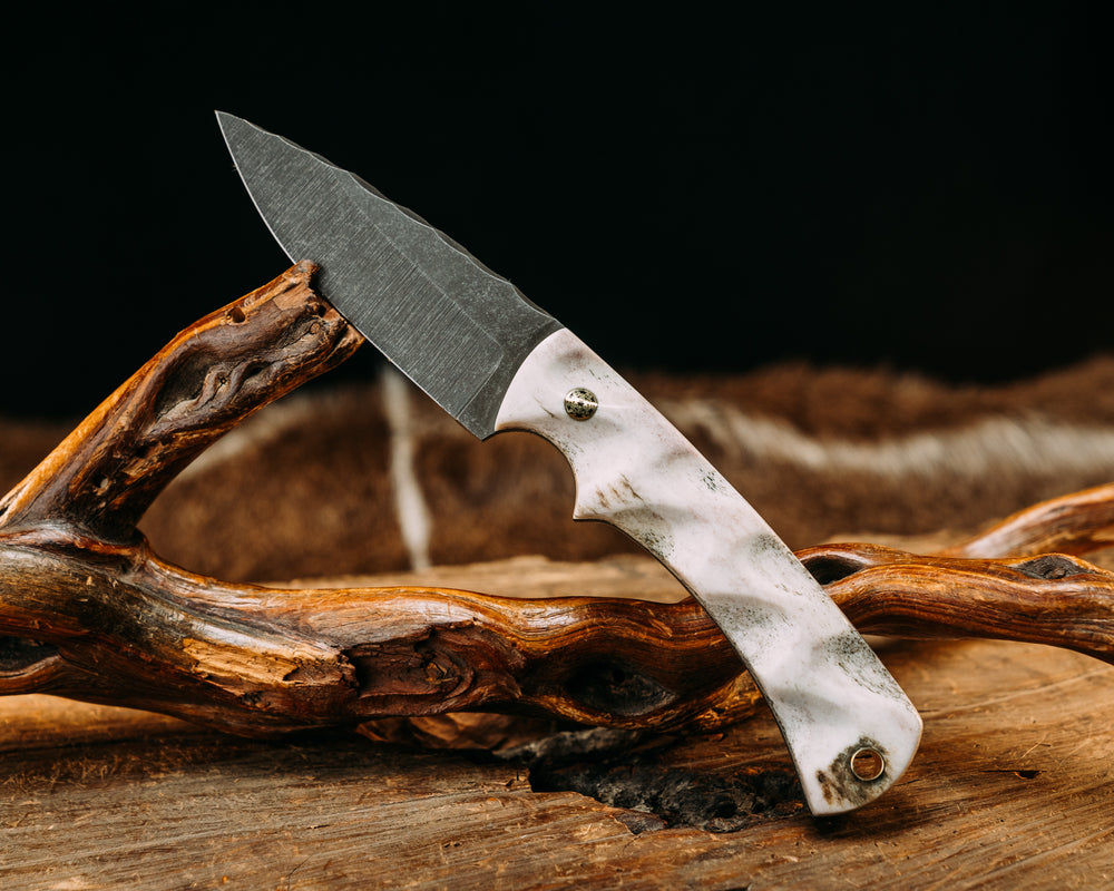 Modified Prometheus “Jr” - Elk Antler, Mosaic Pins, Textured Natural Grip