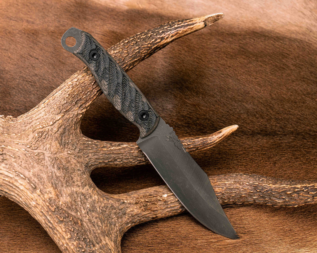 Crow Scout - OD Green/Black Canvas Micarta, Allen Bolts, Textured Grip