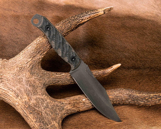 Crow Scout - OD Green/Black Canvas Micarta, Allen Bolts, Textured Grip