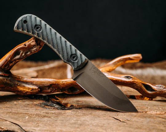 Cavner- Black & OD Green Canvas Micarta, Midnight Bronze Cerakote, Allen Bolts, Textured Grip
