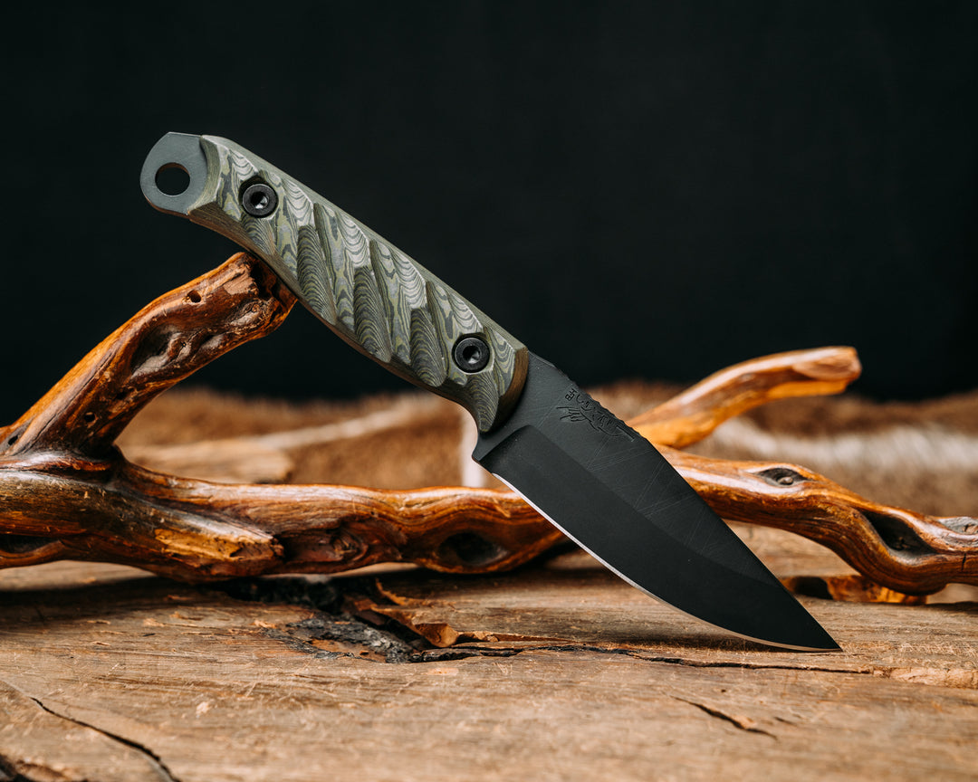 Crow Jr- Jungle Wear Carbon, Armor Black Cerakote, Allen Bolts, Textured Grip