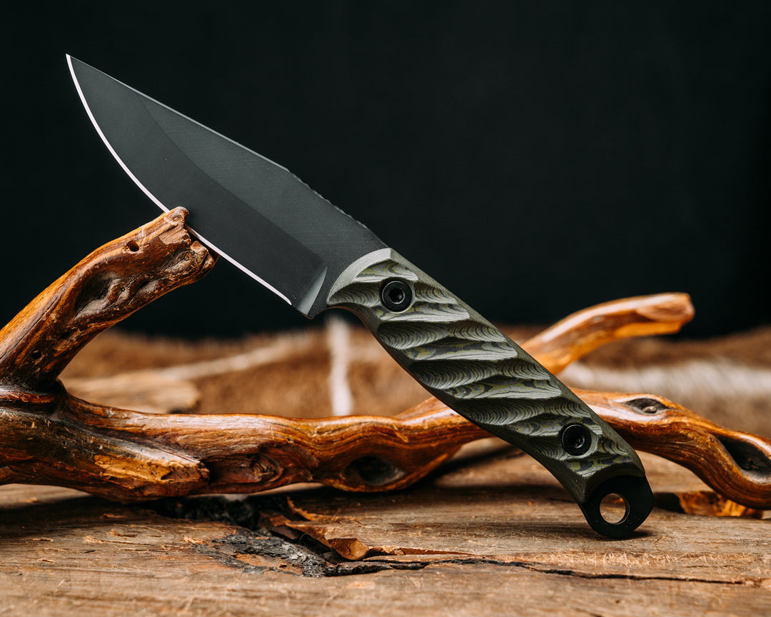 Crow Jr- Jungle Wear Carbon, Armor Black Cerakote, Allen Bolts, Textured Grip