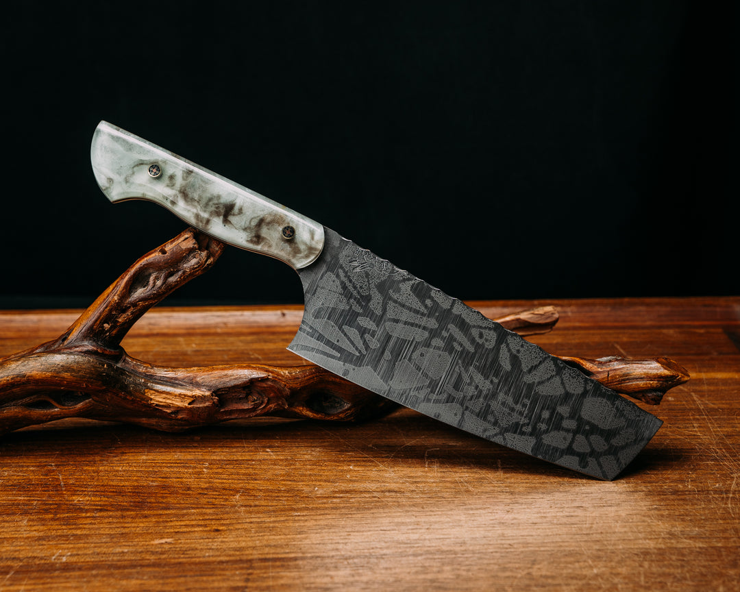 Nakiri- Tru LaRue Resin, Mosaic Pins, Smooth Grip