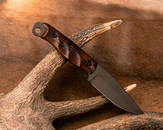 Crow Jr- Desert Ironwood, Midnight Bronze Cerakote, Allen Bolts, Textured Grip