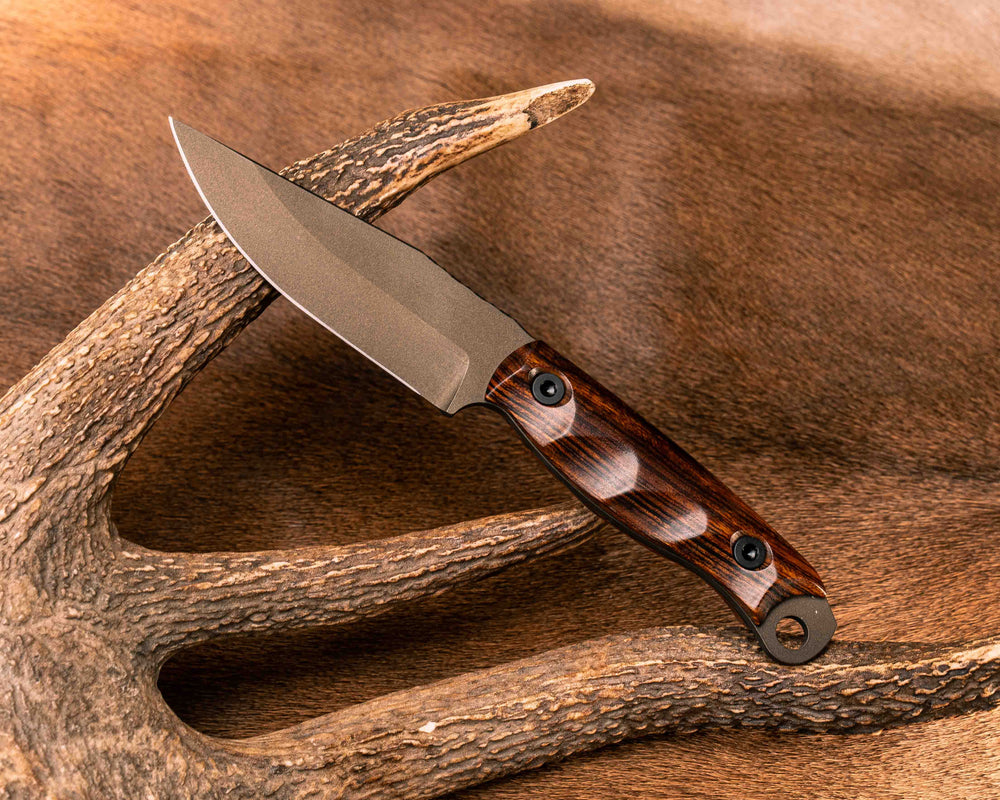 Crow Jr- Desert Ironwood, Midnight Bronze Cerakote, Allen Bolts, Textured Grip