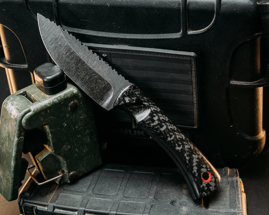 Nashi- Carbon Fiber, Carbon Fiber Pin, Red Lanyard Mosaic Pin, Textured Grip