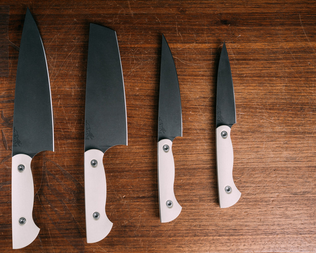 Chef Set - White G10, Ti Torx Bolts, Smooth Grip