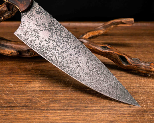 Chef Set- Desert Ironwood, Black G10 and Copper Pin Striping, OD Green Canvas Micarta Split, OD Green Canvas Micarta, Black Canvas Micarta Pins, Smooth Grip