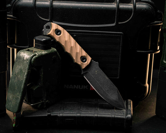 Disaster Cub- Coyote/OD Green G10, Allen Bolts, Textured Grip