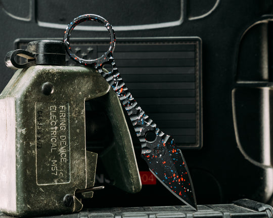 Let Freedom Ringstrike - Black w/ Patriot Cerakote Splatter and Machined Rockwork Handle
