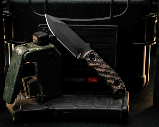 Disaster Cub- Copper Camo Carbon, Armor Black Cerakote, Allen Bolts, Textured Grip