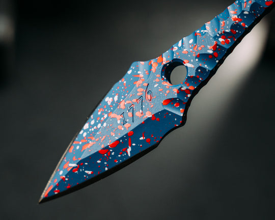Let Freedom Ringstrike - Blue w/ Patriot Cerakote Splatter and Machined Rockwork Handle