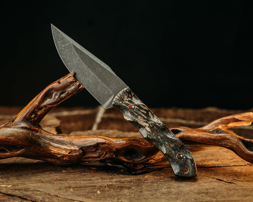 Red Crow- Dinosaur Bone, Patriot Mosaic Pins, Brass Lanyard Pin, Textured Grip