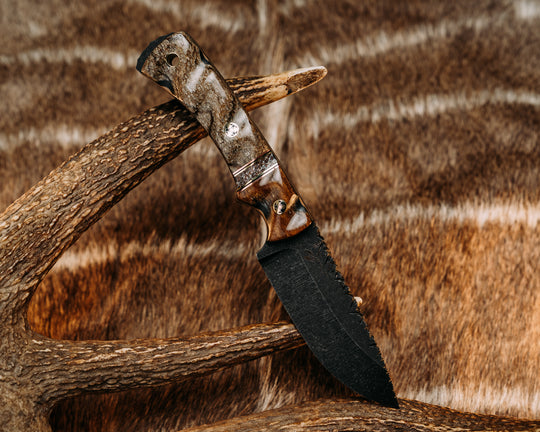 Nashi- Swordfish Bill, Copper, Black G10 and Brass Pin Striping, Dinosaur Bone Split, Dinosaur Bone, Mosaic Pins, Brass Lanyard Pin, Textured Grip