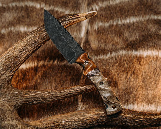 Nashi- Swordfish Bill, Copper, Black G10 and Brass Pin Striping, Dinosaur Bone Split, Dinosaur Bone, Mosaic Pins, Brass Lanyard Pin, Textured Grip