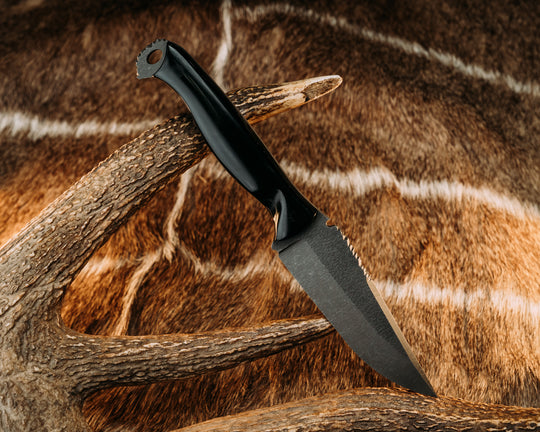 Crow Pre-Jay- Bison in Resin, Copper and Black G10 Liner, CF Pins, Textured Grip