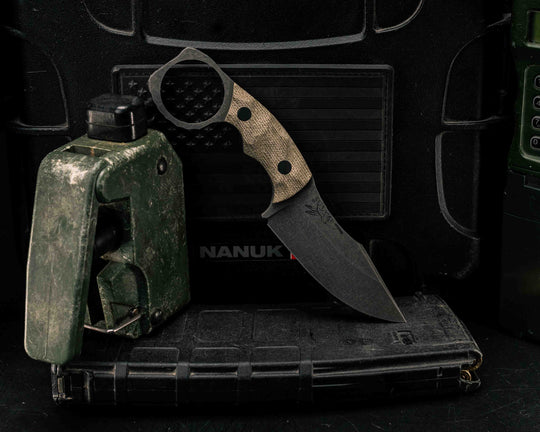 Face Plug- OD Green Canvas Micarta, CF Pins, Textured Grip