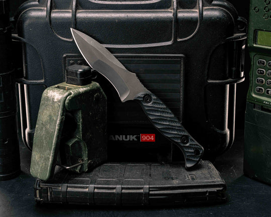 Extremis MK1 - Black G10, Allen Bolts, Hollow Lanyard Hole, Textured Grip