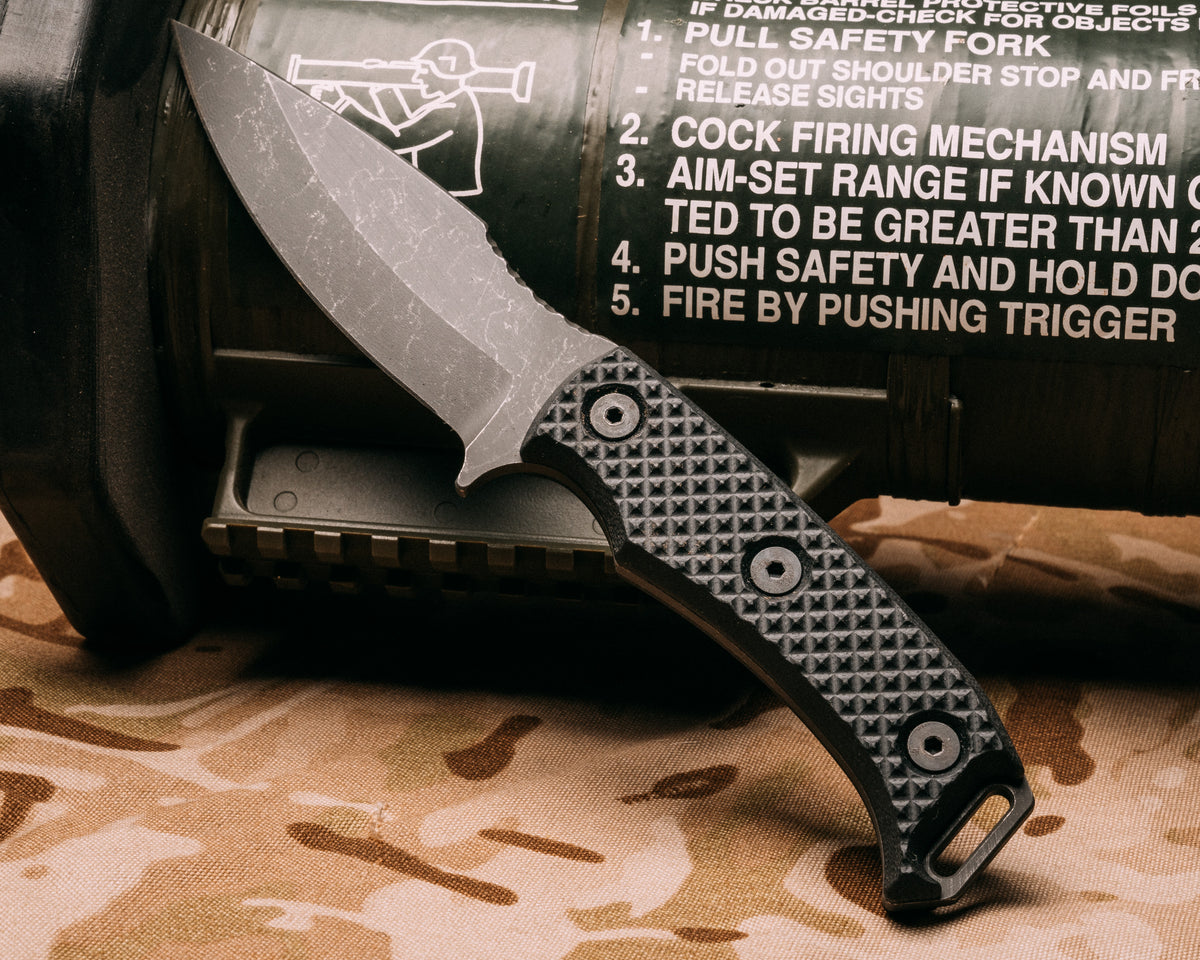 Ishi black G10, allen bolts, dimple grip Half Face Blades