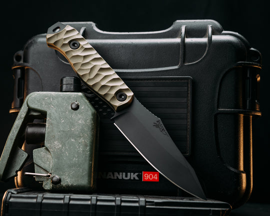 Field Knife- OD Green G10, Armor Black Cerakote, Allen Bolts, Textured Grip